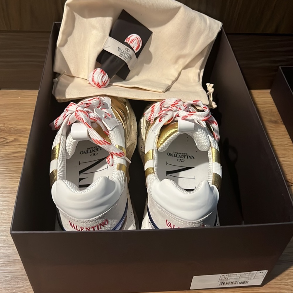 Mens Valentino Camo Bounce Platino Sneakers